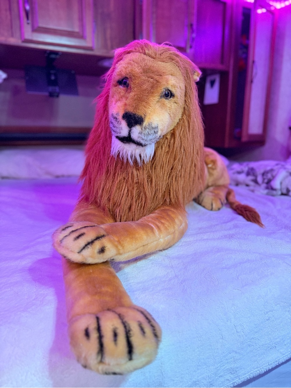 Melissa & Doug Plush Lion Toy - Brown and Cream Mane human size 4ft. - Picture 3 of 16